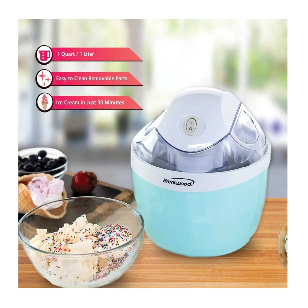 EditionSANI-Brentwood-310114241M-12369392-02 Brentwood 1-Qt. Electric Ice Cream Maker – Blue