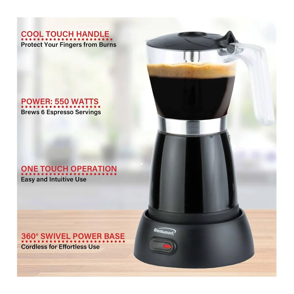 EditionSANI-Brentwood-TS-119BK-11576990-02 Brentwood TS-119BK 6-Cup Electric Moka Pot – Black