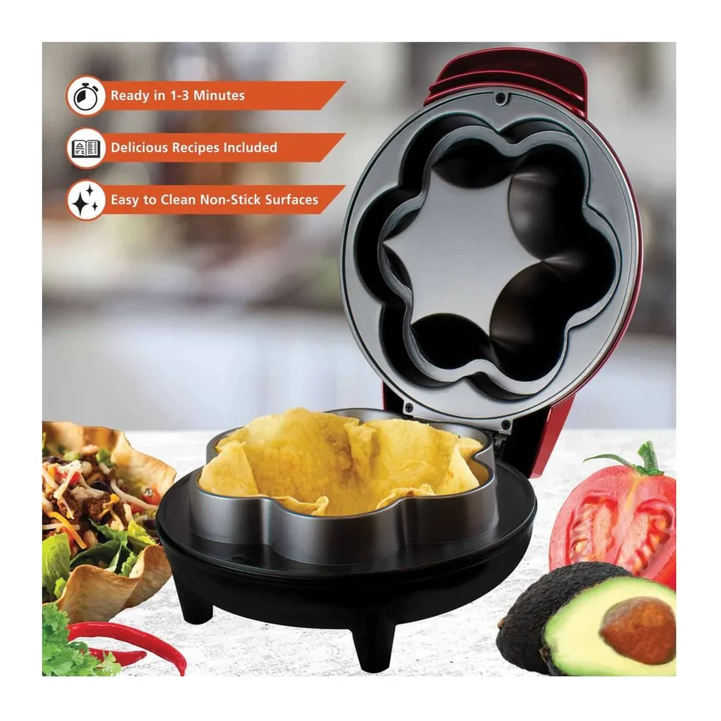 EditionSANI-Brentwood-TS-257R-10-Electric-Tortilla-Taco-Bowl-Maker-Red-11082836-06 Brentwood TS-257R 10" Electric Tortilla Taco Bowl Maker — Red
