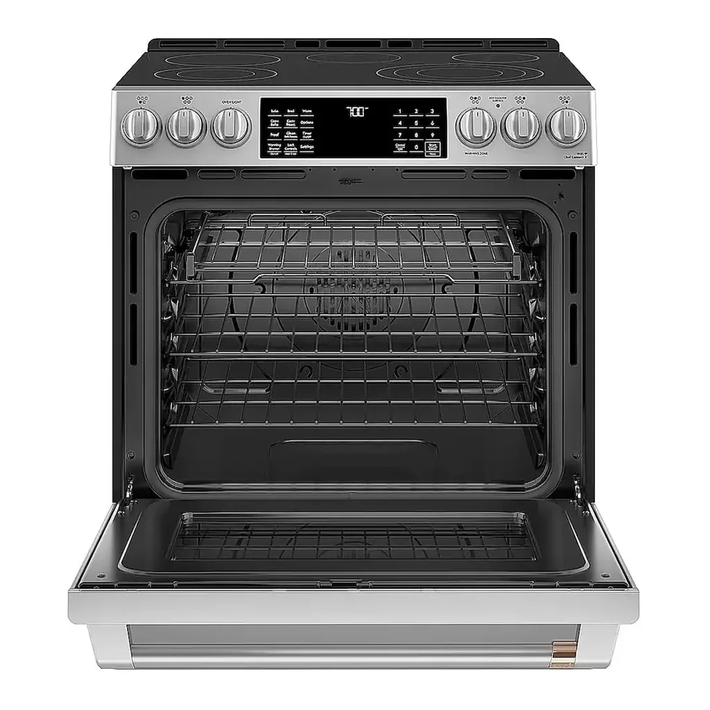 EditionSANI-CES700P2MS1-6488860-02 Café - 30 in. Wide 5 Elements 5.7 Cu. Ft. Slide-In Electric Convection Range, Customizable
