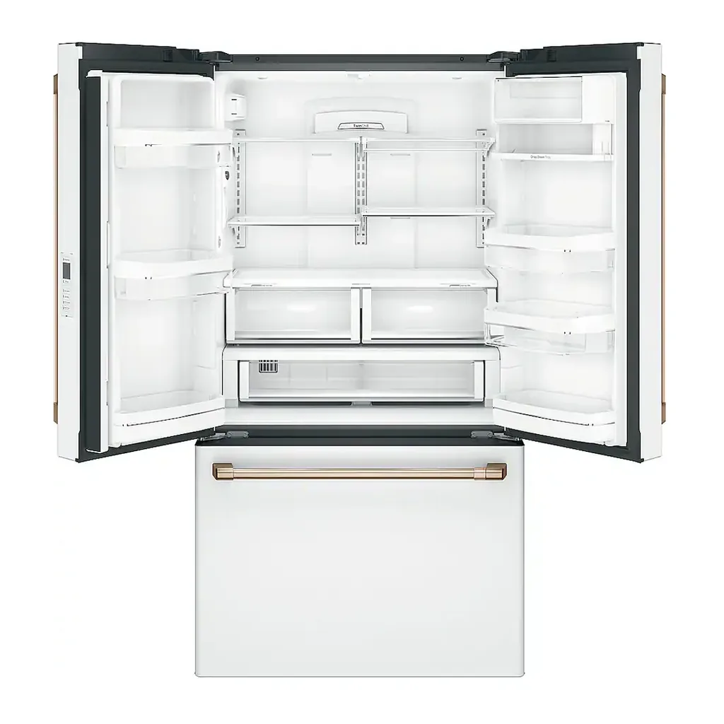 EditionSANI-CWE23SP4MW2-6286368-03 Café CWE23SP4MW2 - 36 in. Wide 23.1 Cu. Ft. French Door Counter-Depth Smart Refrigerator with Internal Water Dispenser - Matte White