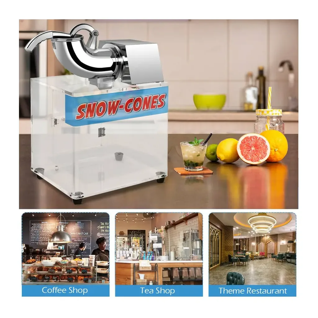 EditionSANI-Costway-COST02259-10099823-04 Costway COST02259 Dual-Blade Electric Snow Cone Machine – White