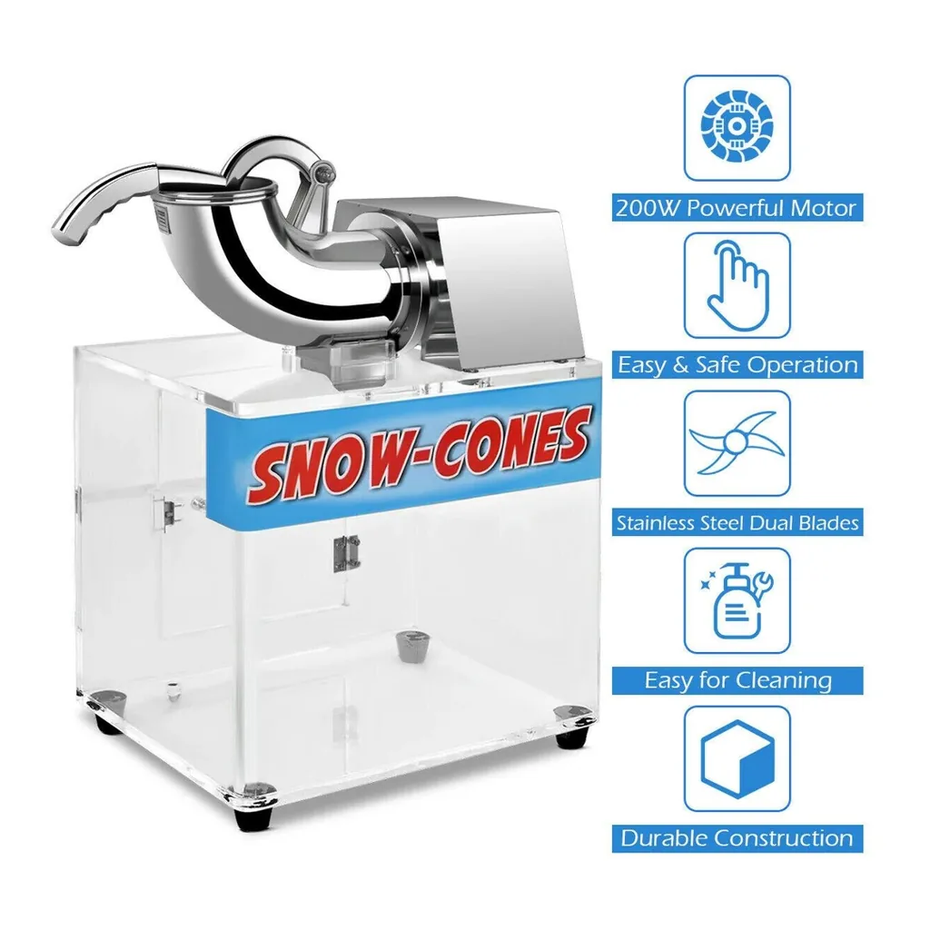 EditionSANI-Costway-COST02259-10099823-05 Costway COST02259 Dual-Blade Electric Snow Cone Machine – White