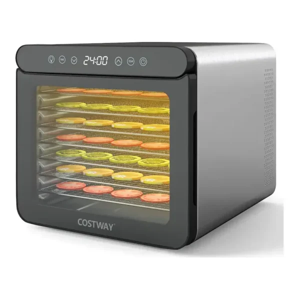 EditionSANI-Costway-Food-Dehydrator-7-Stainless-Steel-Trays-Dryer-with-1-24H-Timer-Silver-10842046-01 Costway Food Dehydrator 7 Stainless Steel Trays Dryer with 1-24H Timer — Silver
