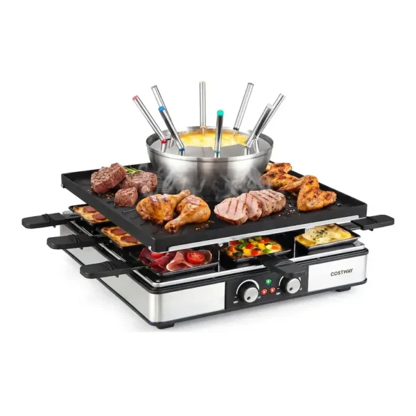 EditionSANI-Costway-HCST16101-12942276-01 Costway HCST16101 Electric BBQ Grill and Fondue Set