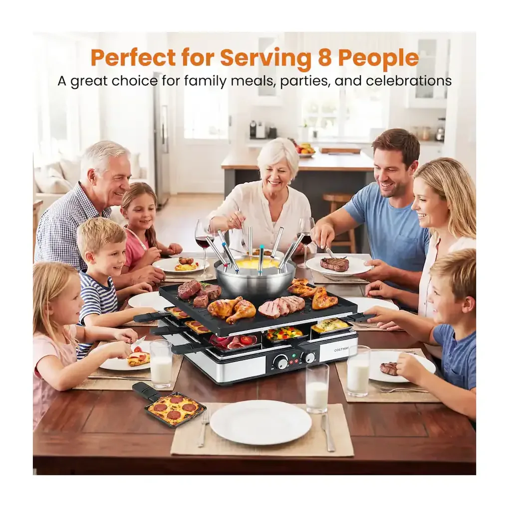 EditionSANI-Costway-HCST16101-12942276-05 Costway HCST16101 Electric BBQ Grill and Fondue Set