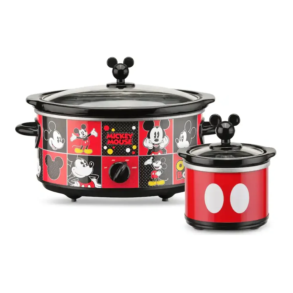 EditionSANI-DCM-502-12715739-01 Disney DCM-502 Mickey Mouse 5 Quart Slow Cooker with 20 Ounce Dipper - Red
