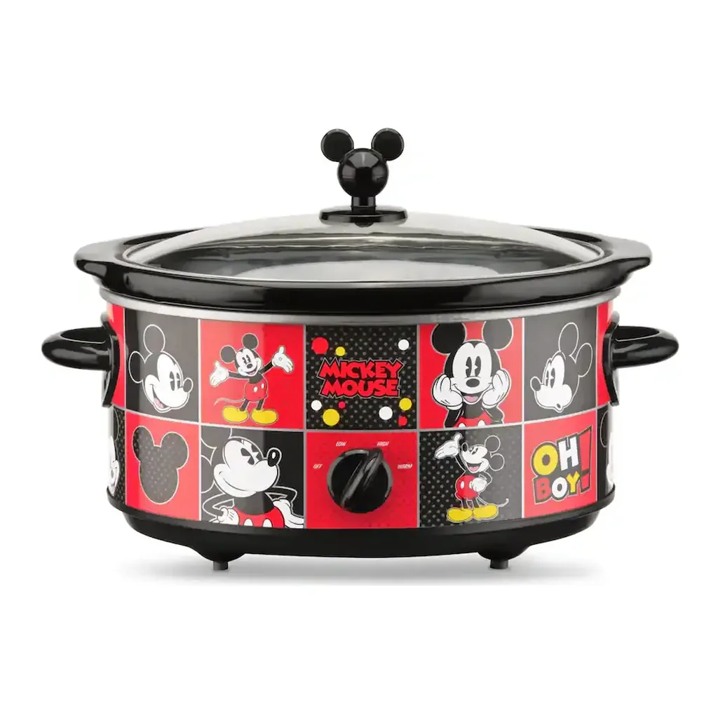 EditionSANI-DCM-502-12715739-02 Disney DCM-502 Mickey Mouse 5 Quart Slow Cooker with 20 Ounce Dipper - Red