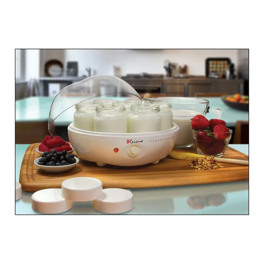 EditionSANI-Euro-Cuisine-YM80-10186700-03 Euro Cuisine YM80 Yogurt Maker with 7 Glass Jars – White