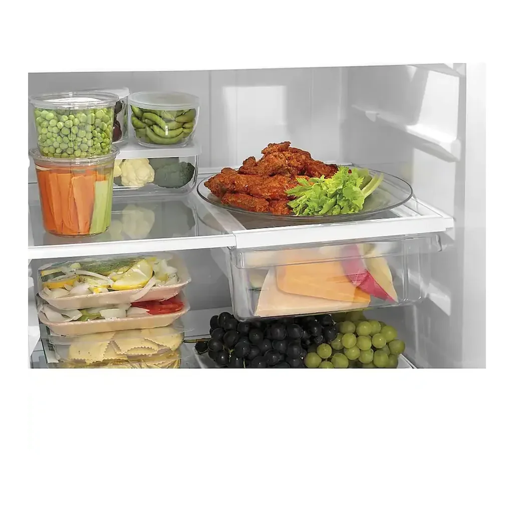 EditionSANI-GDE21EYKFS-6475409-06 GE - 30 in. Wide 21.0 Cu. Ft. Bottom-Freezer Refrigerator
