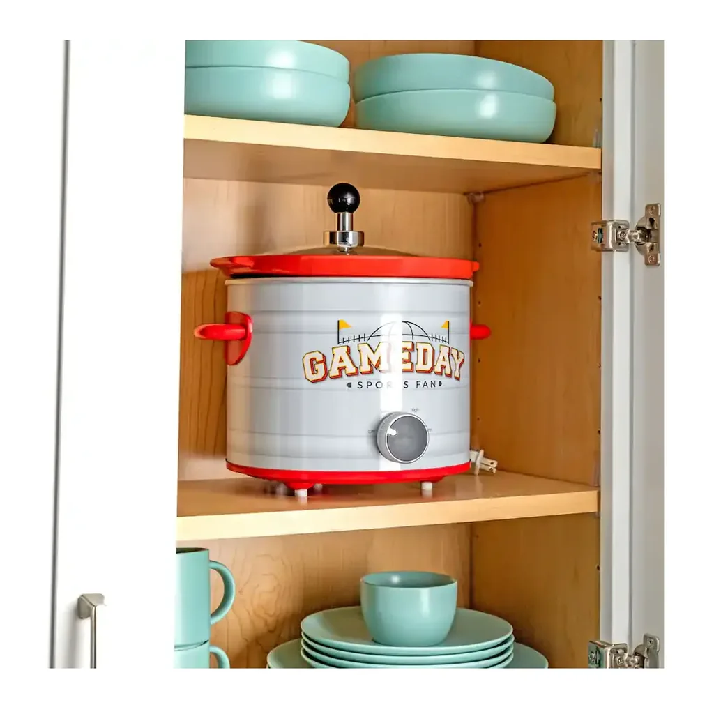 Game Day - 4-Quart Slow Cooker - Silver – product image 4 Game Day - 4-Quart Slow Cooker - Silver – product view 4