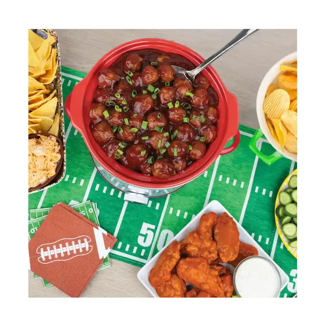 Game Day - 4-Quart Slow Cooker - Silver – product image 6 Game Day - 4-Quart Slow Cooker - Silver – product view 6
