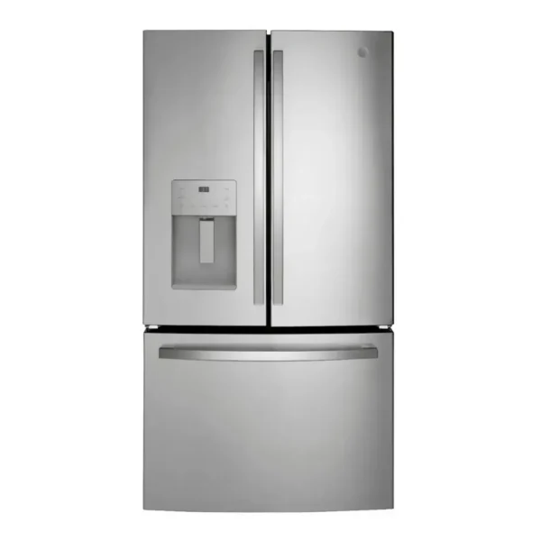 EditionSANI-GFE26JYMFS-6498113-01 GE - 36 in. Wide 25.6 Cu. Ft. French Door Refrigerator with Space-Saving Ice Maker - Stainless Steel