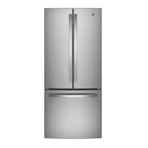 EditionSANI-GNE21FYKFS-6475412-01 GE GNE21FYKFS - 30 in. Wide 20.8 Cu. Ft. French Door Refrigerator with LED Interior Lighting - Fingerprint resistant Stainless steel