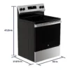 EditionSANI-GRF400SVSS-6576455-06 GE - 30 in. Wide 4 Elements 5.3 Cu. Ft. Freestanding Electric Range with Steam Cleaning and Radiant Cooktop