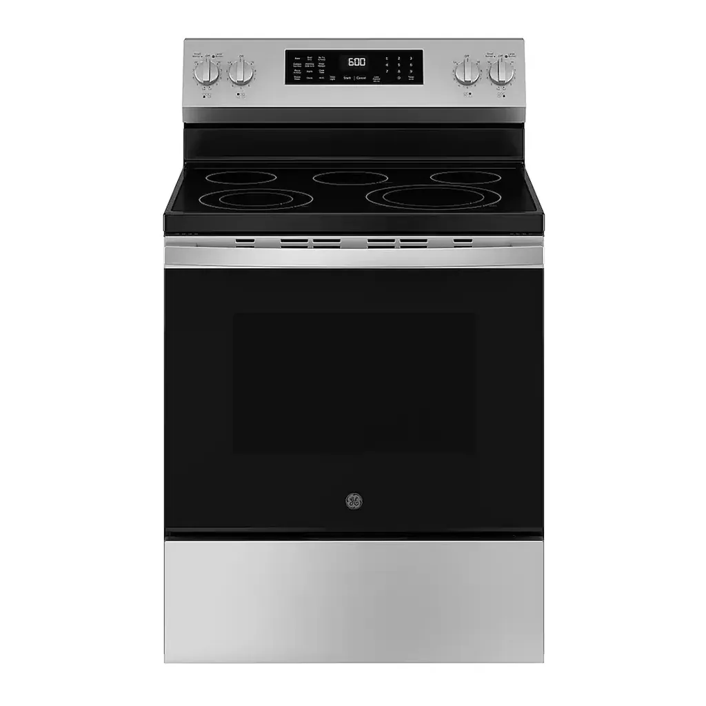 EditionSANI-GRF600AVSS-6575028-01 GE - 30 in. Wide 5 Elements 5.3 Cu. Ft. Freestanding Electric Convection Range with Steam Cleaning and EasyWash Tray