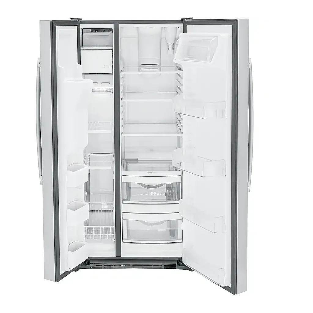 EditionSANI-GSS23GYPFS-6475443-05 GE GSS23GYPFS - 33 in. Wide 23.0 Cu. Ft. Side-by-Side Refrigerator with External Ice & Water Dispenser - Stainless Steel