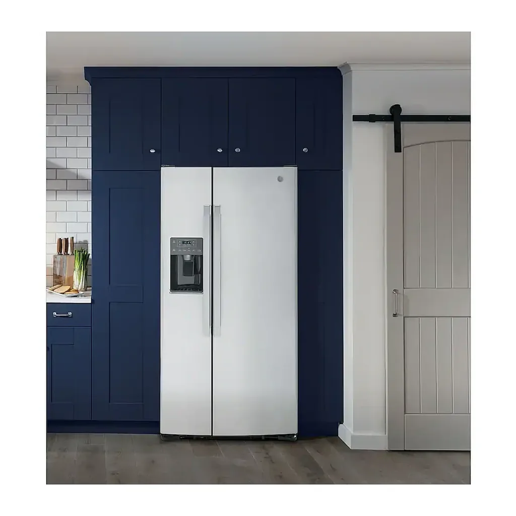 EditionSANI-GSS23GYPFS-6475443-06 GE GSS23GYPFS - 33 in. Wide 23.0 Cu. Ft. Side-by-Side Refrigerator with External Ice & Water Dispenser - Stainless Steel