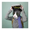 EditionSANI-Generic-ML-209441-04 Molezu Adult Cat Head Costume Mask, Latex
