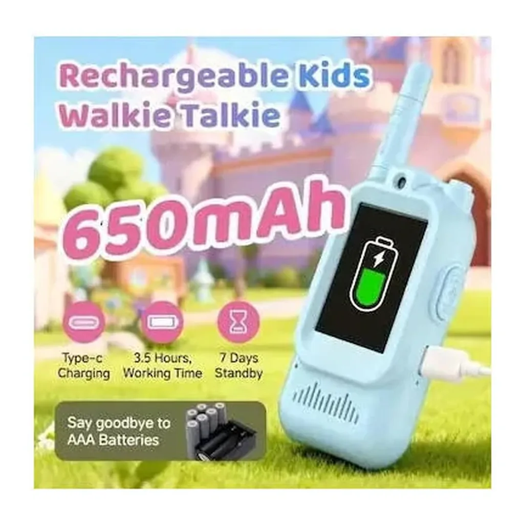 EditionSANI-Generic-ML-314616-03 Kids Rechargeable Video Walkie Talkies with Voice Changer, 2-Pack without Straps