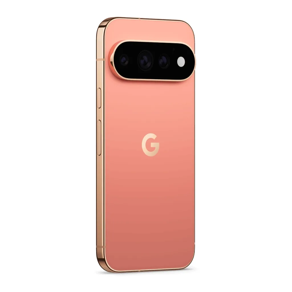 Google Pixel 11 Pro Canyon — Angled Rear View Google Pixel 11 Pro in Canyon, angled rear view