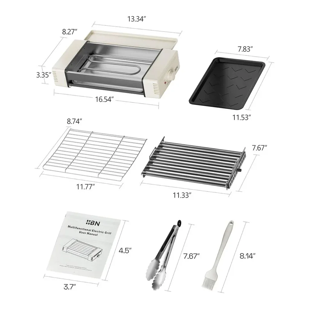 EditionSANI-HBN-CP-UKC-606BG-12513241-03 HBN CP-UKC-606BG 3-in-1 Indoor Electric Grill