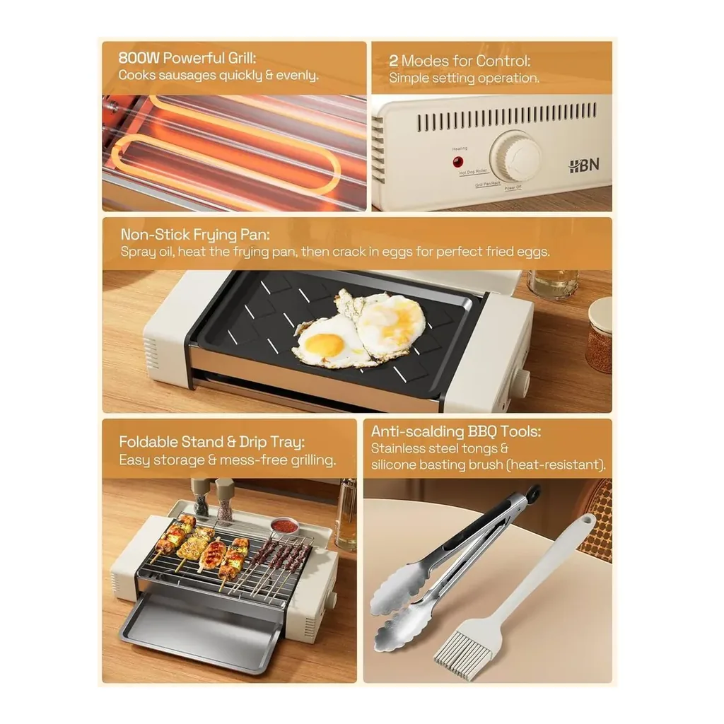 EditionSANI-HBN-CP-UKC-606BG-12513241-05 HBN CP-UKC-606BG 3-in-1 Indoor Electric Grill