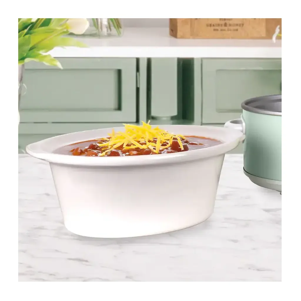 EditionSANI-HCSCOV6SG-13129300-02 HomeCraft HCSCOV6SG 6 Qt Oval Slow Cooker - Sage - Green