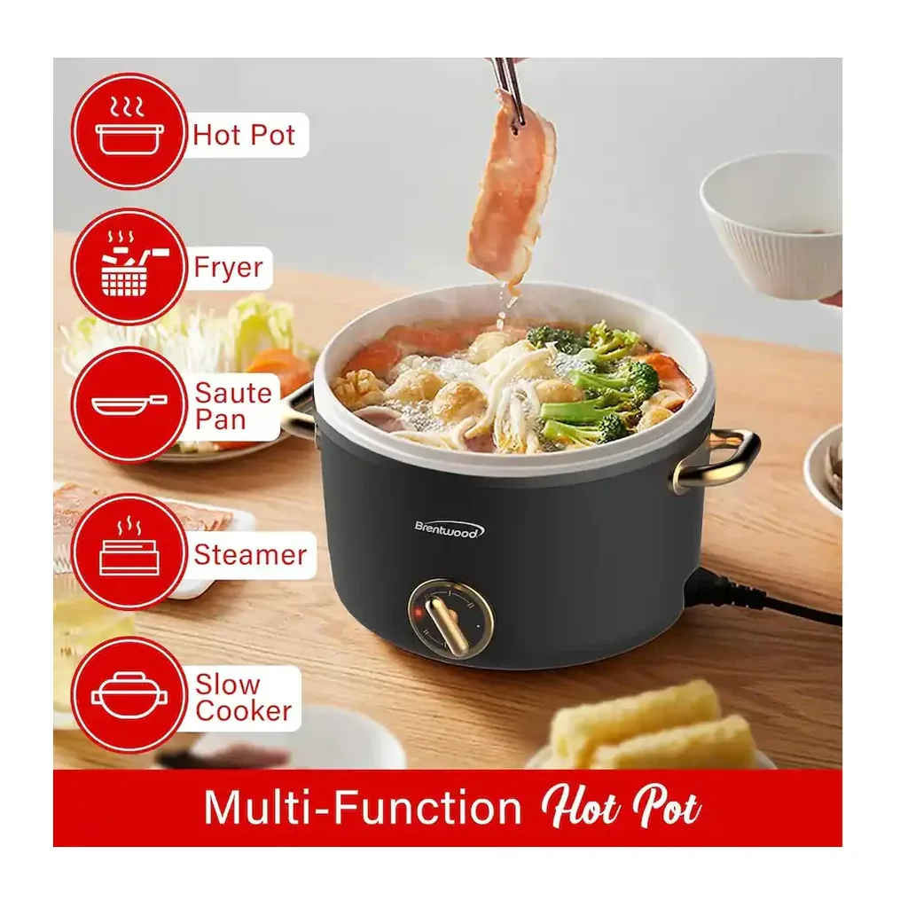 EditionSANI-HP-3250BK-12829015-02 Brentwood HP-3250BK 2.5 Liter Multi-Function Electric Hot Pot Cooker - Black