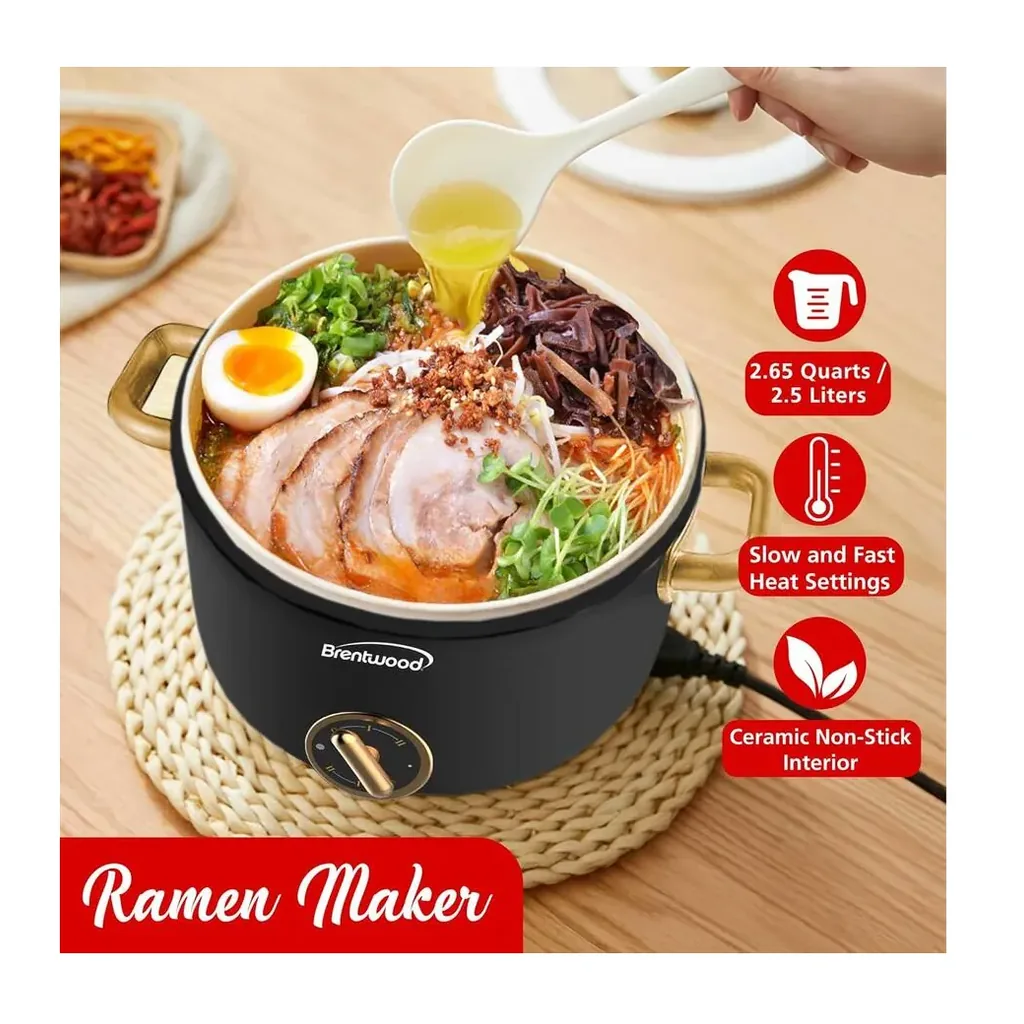 EditionSANI-HP-3250BK-12829015-05 Brentwood HP-3250BK 2.5 Liter Multi-Function Electric Hot Pot Cooker - Black