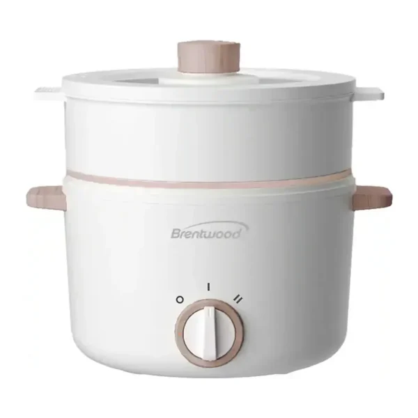 EditionSANI-HPS-3302W-12829006-01 Brentwood HPS-3302W 3 Liter Multi-Function Electric Hot Pot Cooker - White