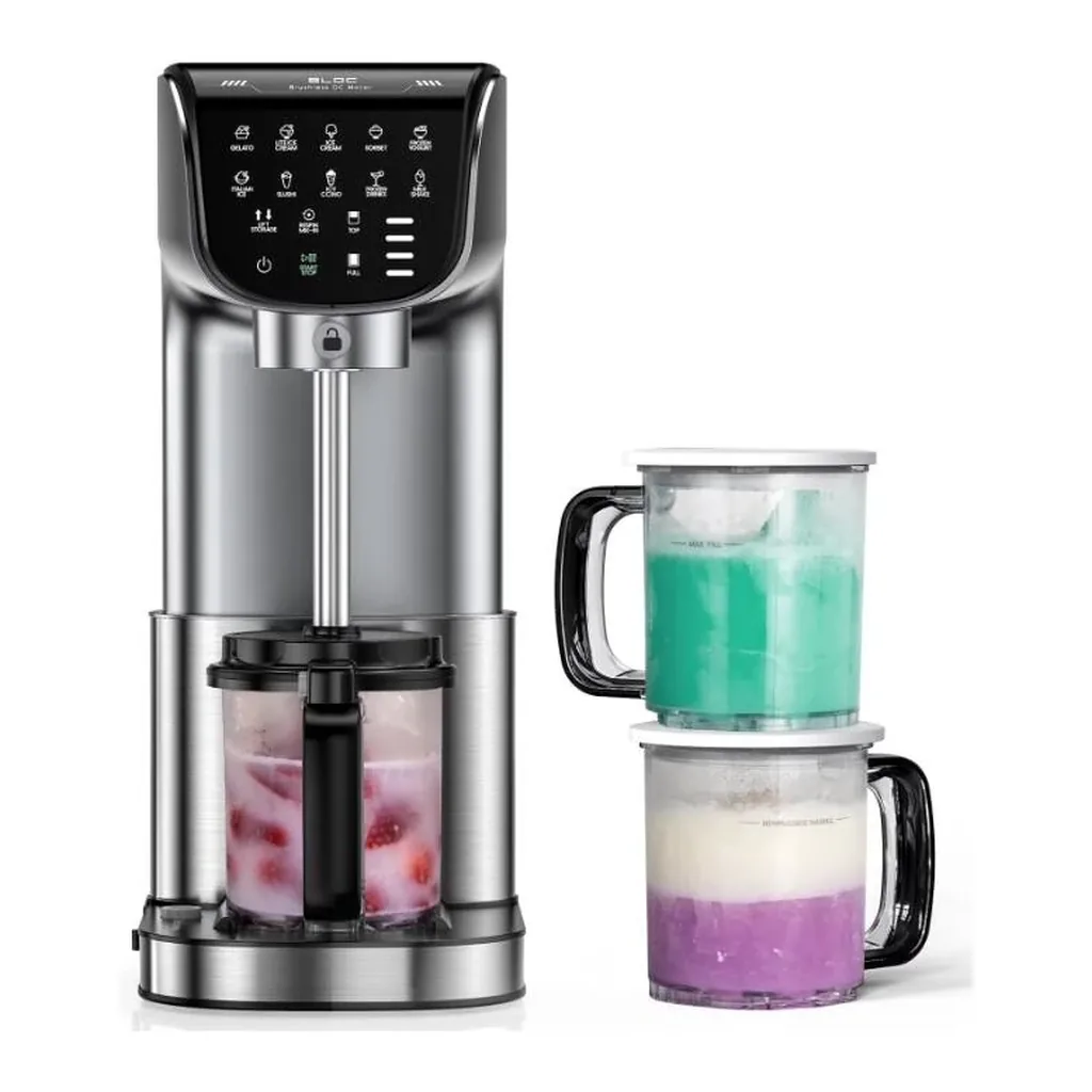 EditionSANI-Hunkstar-1300355-13036311-01 Hunkstar 12-Function Ice Cream Maker with 3 Pints – Black