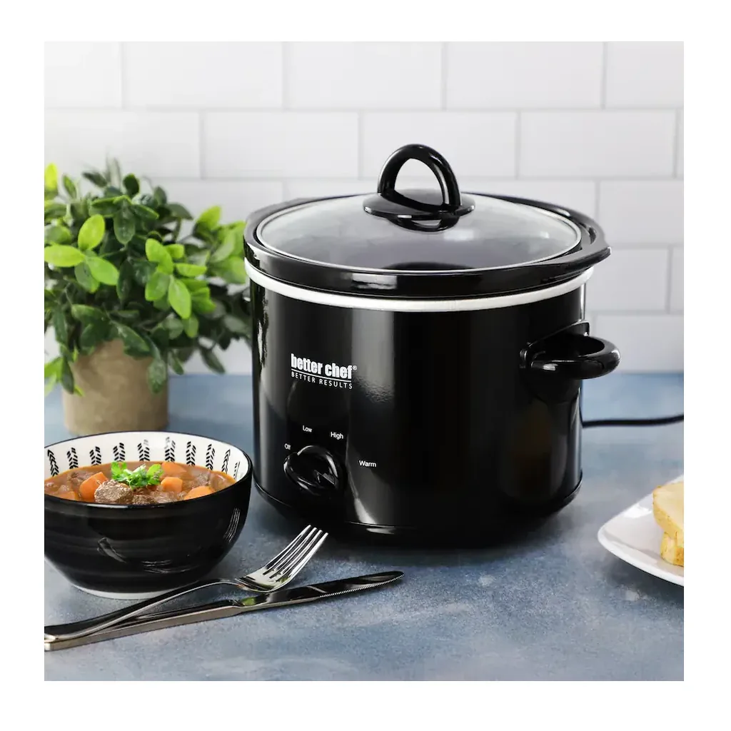 EditionSANI-IM-461B-12220887-06 Better Chef IM-461B 3-Quart Round Slow Cooker with Removable Stoneware Crock - Black