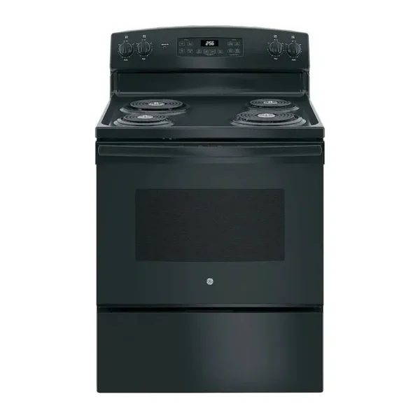 EditionSANI-JB256DMBB-6488858-01 GE - 30 in. Wide 4 Elements 5.0 Cu. Ft. Freestanding Electric Range with Self-Cleaning and Porcelain-Enamel Cooktop Surface