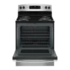 EditionSANI-JB256RTSS-6506975-02 GE JB256RTSS - 30 in. Wide 4 Elements 5.0 Cu. Ft. Freestanding Electric Range with Self Cleaning and Dual-Element Bake - Stainless Steel