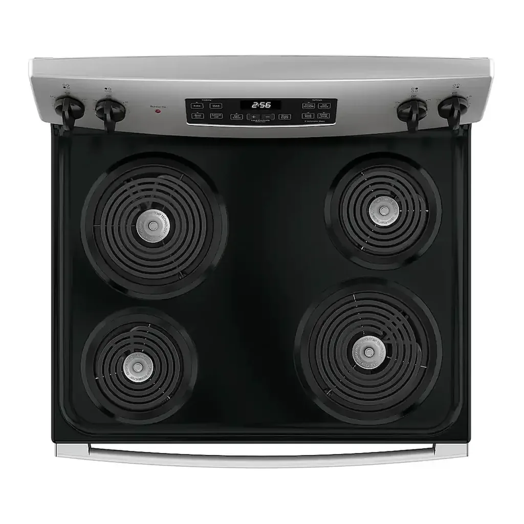 EditionSANI-JB256RTSS-6506975-04 GE JB256RTSS - 30 in. Wide 4 Elements 5.0 Cu. Ft. Freestanding Electric Range with Self Cleaning and Dual-Element Bake - Stainless Steel