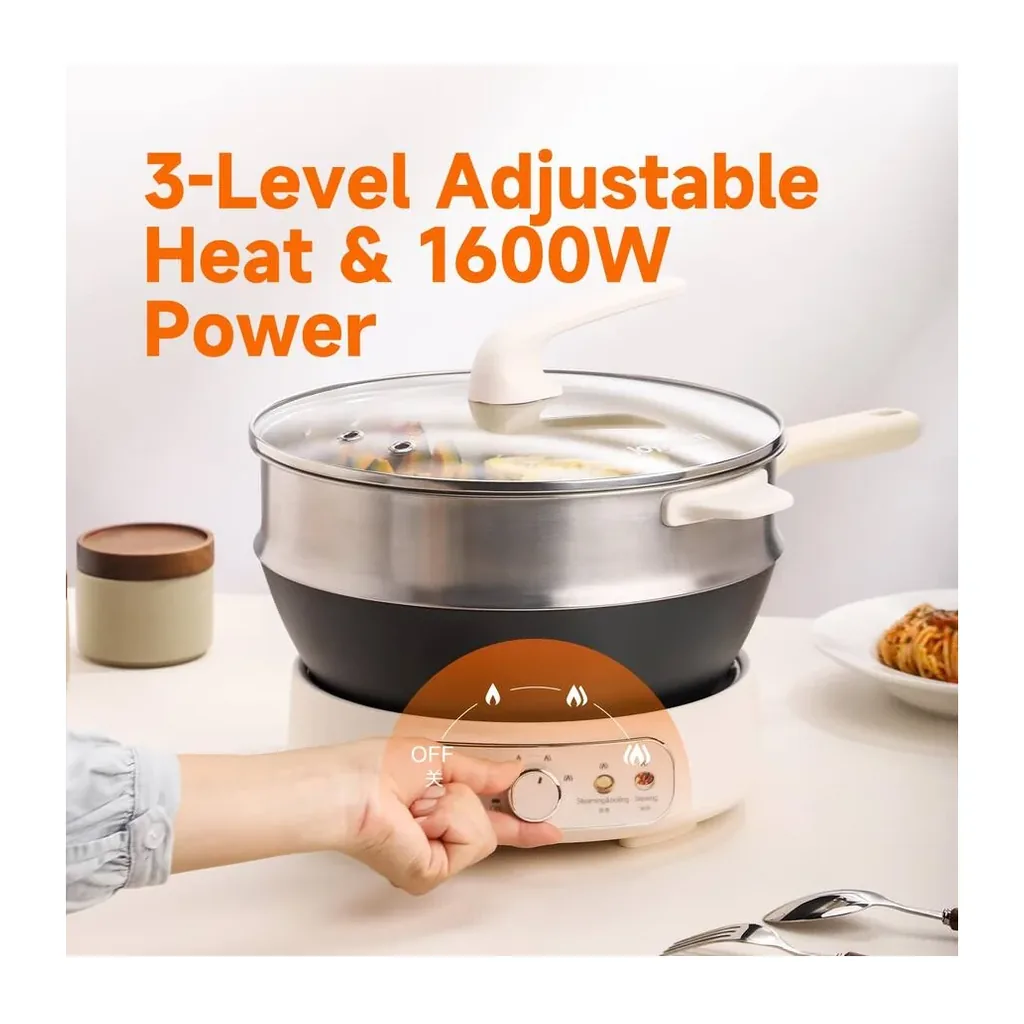 EditionSANI-JOYDEEM-DCG-B470-13038336-05 JOYDEEM DCG-B470 5-Quart Iron Electric Skillet