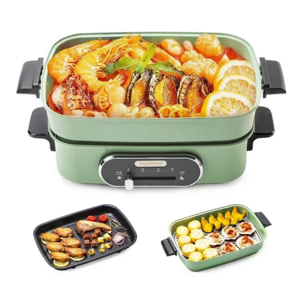 EditionSANI-JOYDEEM-JD-HG9088G-13077892-01 JOYDEEM JD-HG9088G 3-in-1 Electric Hot Pot, Grill and Steamer