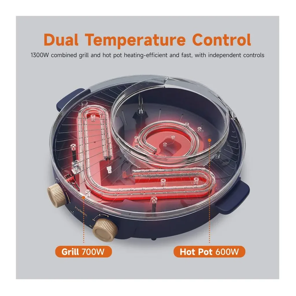 EditionSANI-JOYDEEM-JD-SK3407-13077882-03 JOYDEEM JD-SK3407 Electric Grill and 2-Liter Hot Pot