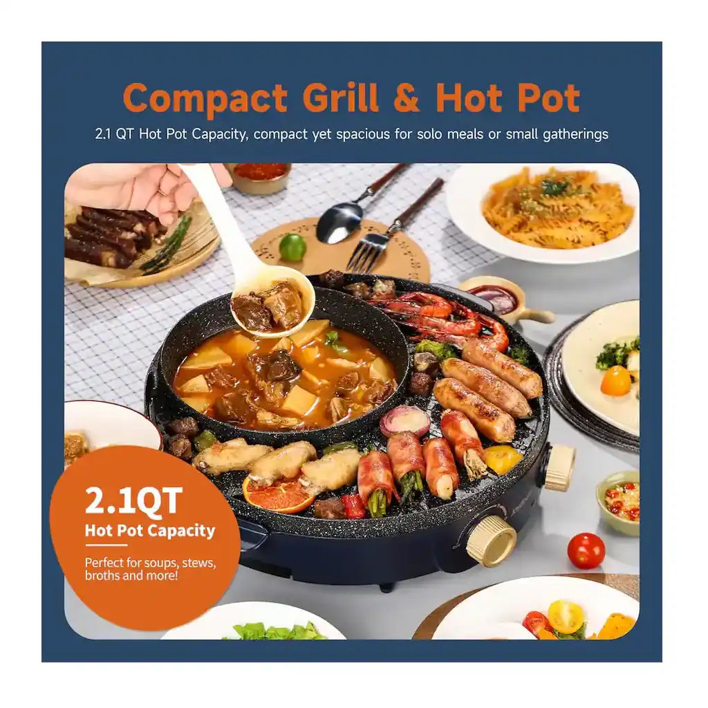 EditionSANI-JOYDEEM-JD-SK3407-13077882-05 JOYDEEM JD-SK3407 Electric Grill and 2-Liter Hot Pot