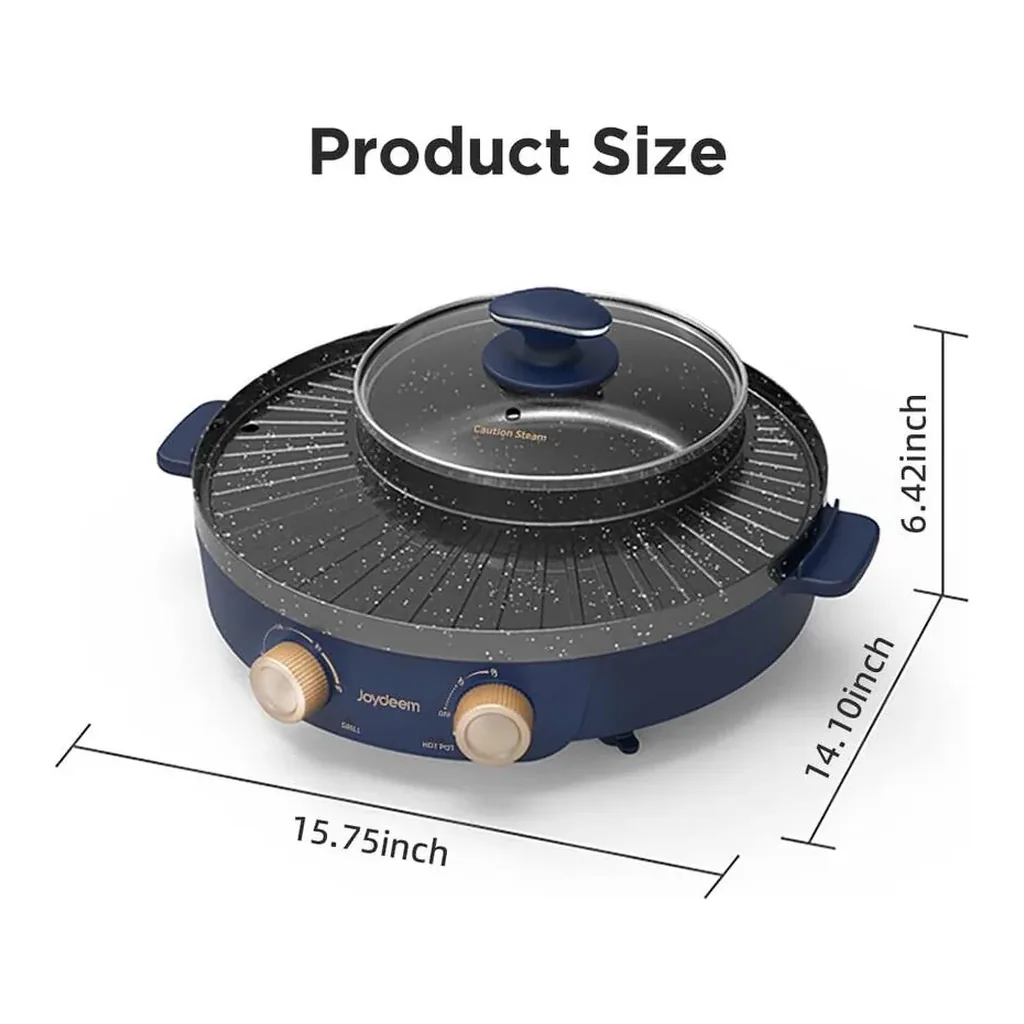 EditionSANI-JOYDEEM-JD-SK3407-13077882-06 JOYDEEM JD-SK3407 Electric Grill and 2-Liter Hot Pot