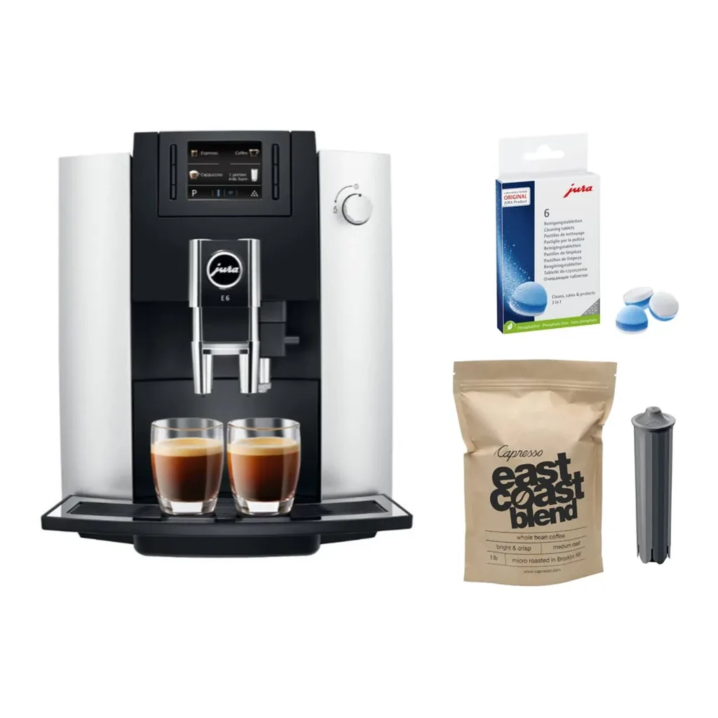 EditionSANI-JURA-A15070-JURAK1-12972967-01 JURA E6 Automatic Espresso Machine Bundle – Platinum