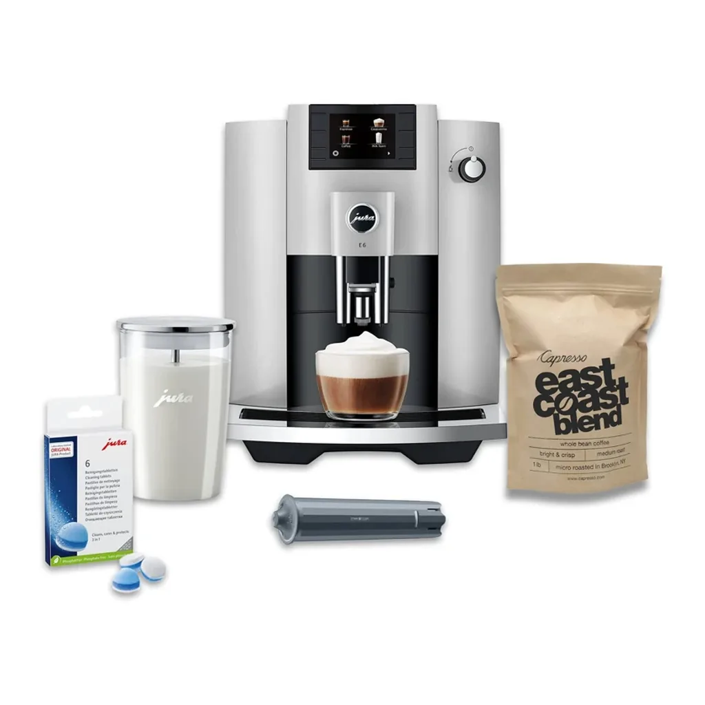 EditionSANI-JURA-A15070-JURAK1-12972967-03 JURA E6 Automatic Espresso Machine Bundle – Platinum