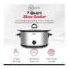 Kitchen Elite - 7 Qt Slow Cooker, Stainless Steel Ceramic Crock Pot with Glass Lid - Silver – product image 2 Kitchen Elite - 7 Qt Slow Cooker, Stainless Steel Ceramic Crock Pot with Glass Lid - Silver – product view 2