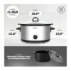 Kitchen Elite - 7 Qt Slow Cooker, Stainless Steel Ceramic Crock Pot with Glass Lid - Silver – product image 3 Kitchen Elite - 7 Qt Slow Cooker, Stainless Steel Ceramic Crock Pot with Glass Lid - Silver – product view 3