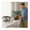 Kitchen Elite - 7 Qt Slow Cooker, Stainless Steel Ceramic Crock Pot with Glass Lid - Silver – product image 6 Kitchen Elite - 7 Qt Slow Cooker, Stainless Steel Ceramic Crock Pot with Glass Lid - Silver – product view 6