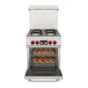 EditionSANI-KM-CR24-E-10129454-06 Koolmore KM-CR24-E - 24 In. Commercial Electric Range with 4 Burners and 1 Standard Electric Oven - 208V 3 Phase - Stainless Steel