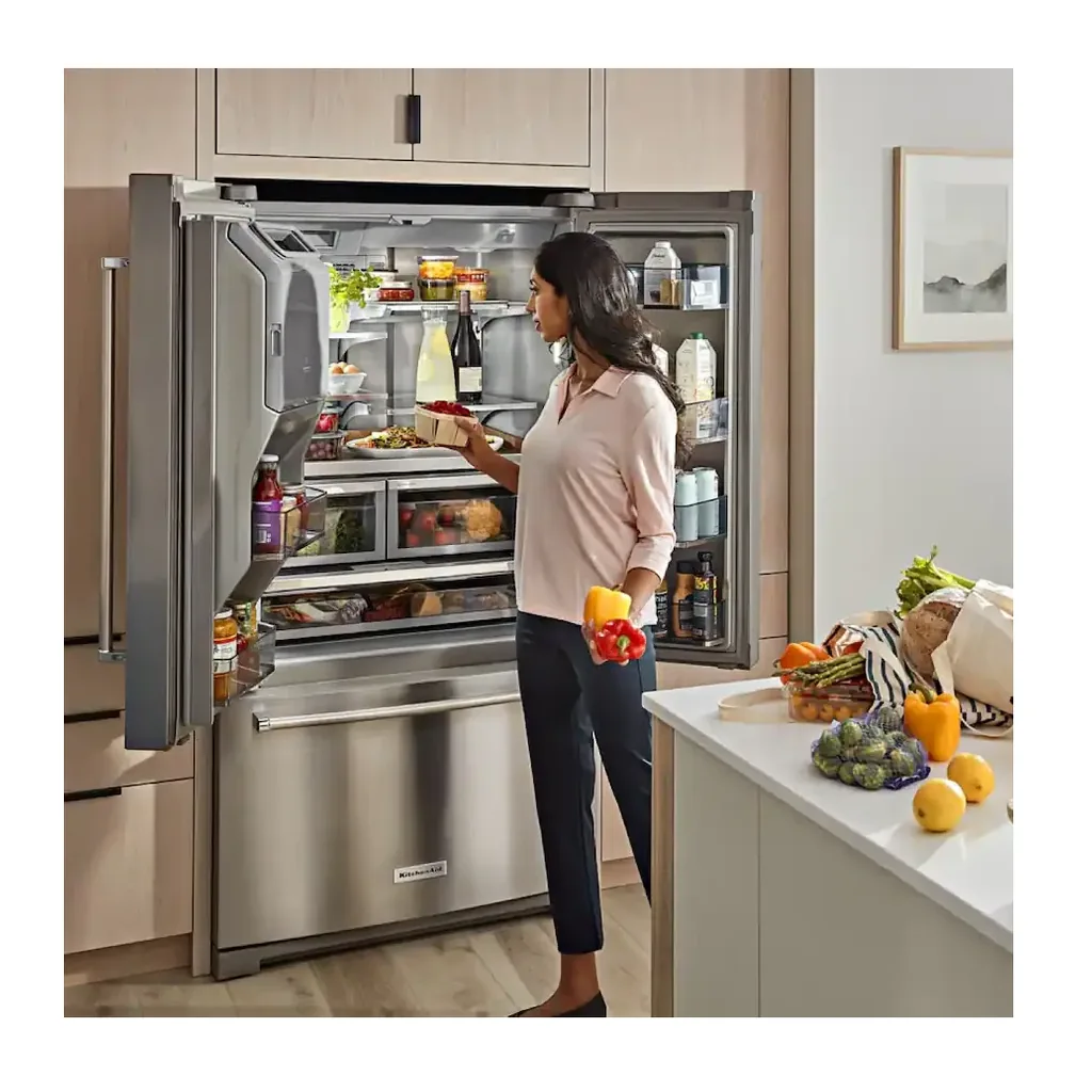 EditionSANI-KRFF577KPS-6534858-04 KitchenAid KRFF577KPS - 36 in. Wide 26.8 cu. ft. Standard-Depth French Door Refrigerator with Exterior Ice and Water Dispenser - Stainless Steel