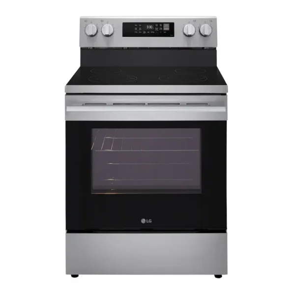 EditionSANI-LREN6321VE-6670413-01 LG LREN6321VE - 30-in Wide 6.3 Cu. Ft. Freestanding Electric Convection Smart Range with 4 Elements, Air Fry and WideView Window - Stainless Steel