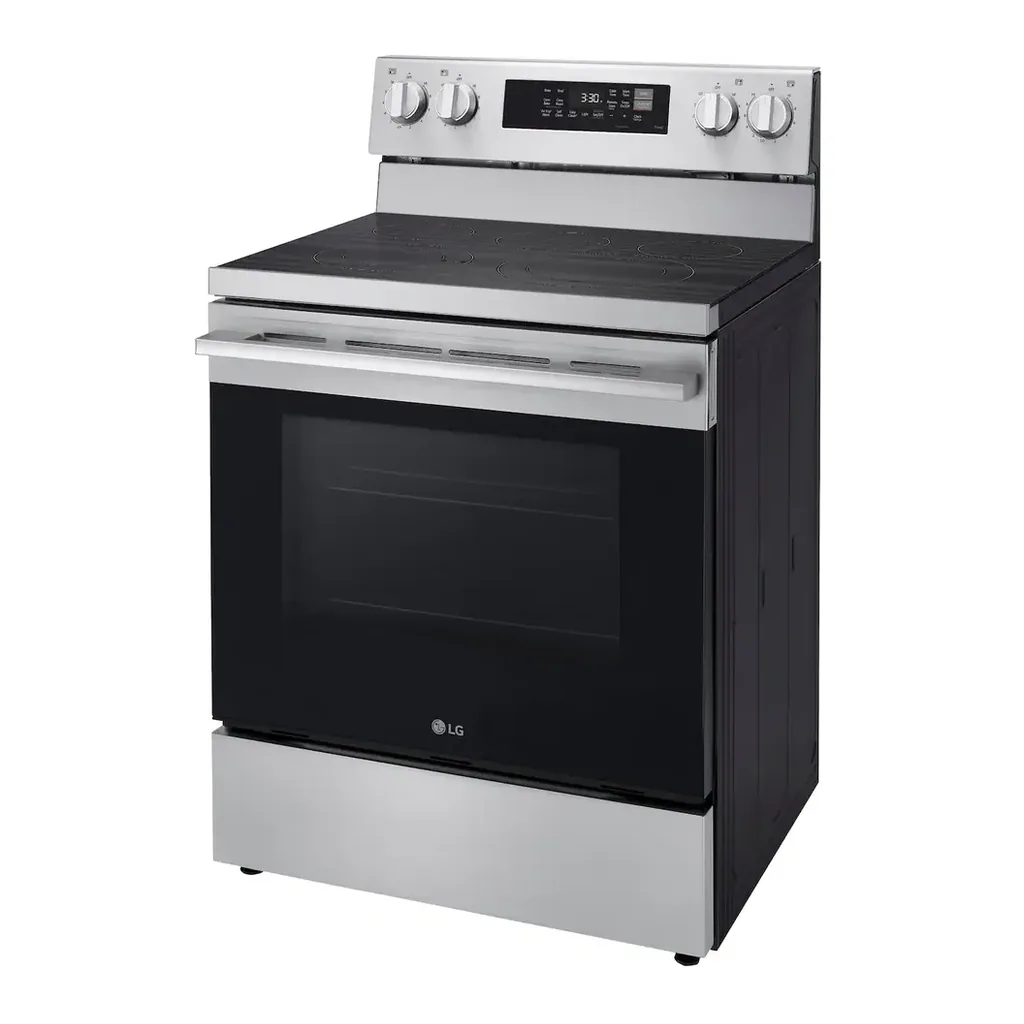 EditionSANI-LREN6323YE-6619430-06 LG - 30-in Wide 6.3 Cu. Ft. Freestanding Electric True Convection Smart Range with 5 Elements, Air Fry and UltraHeat Element